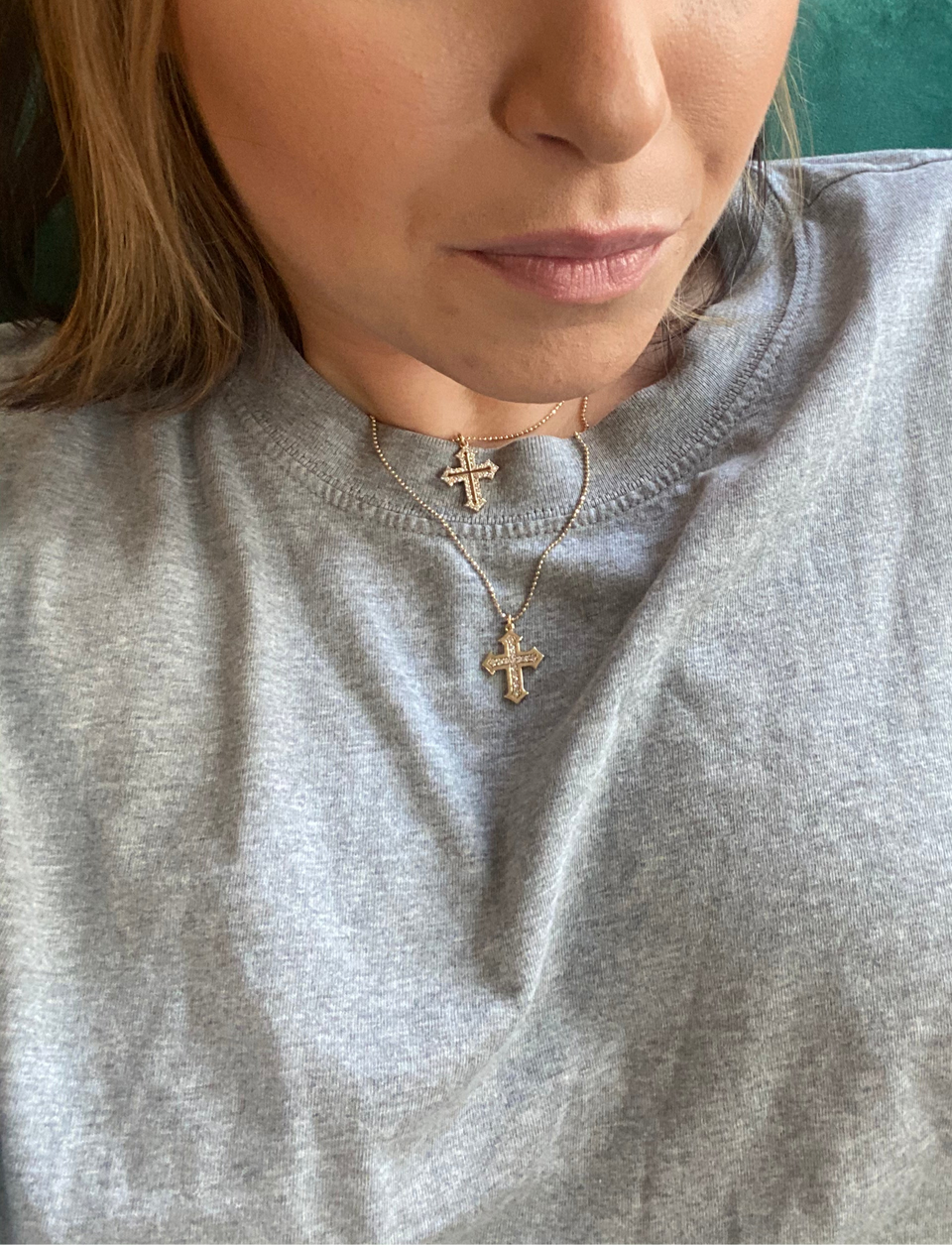 Mathilda Diamond Cross Necklace