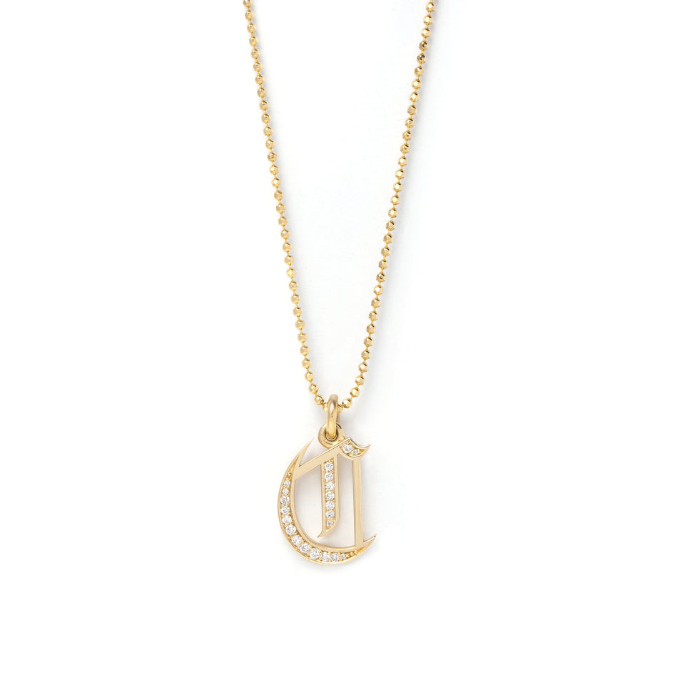 Diamond Initial Necklace