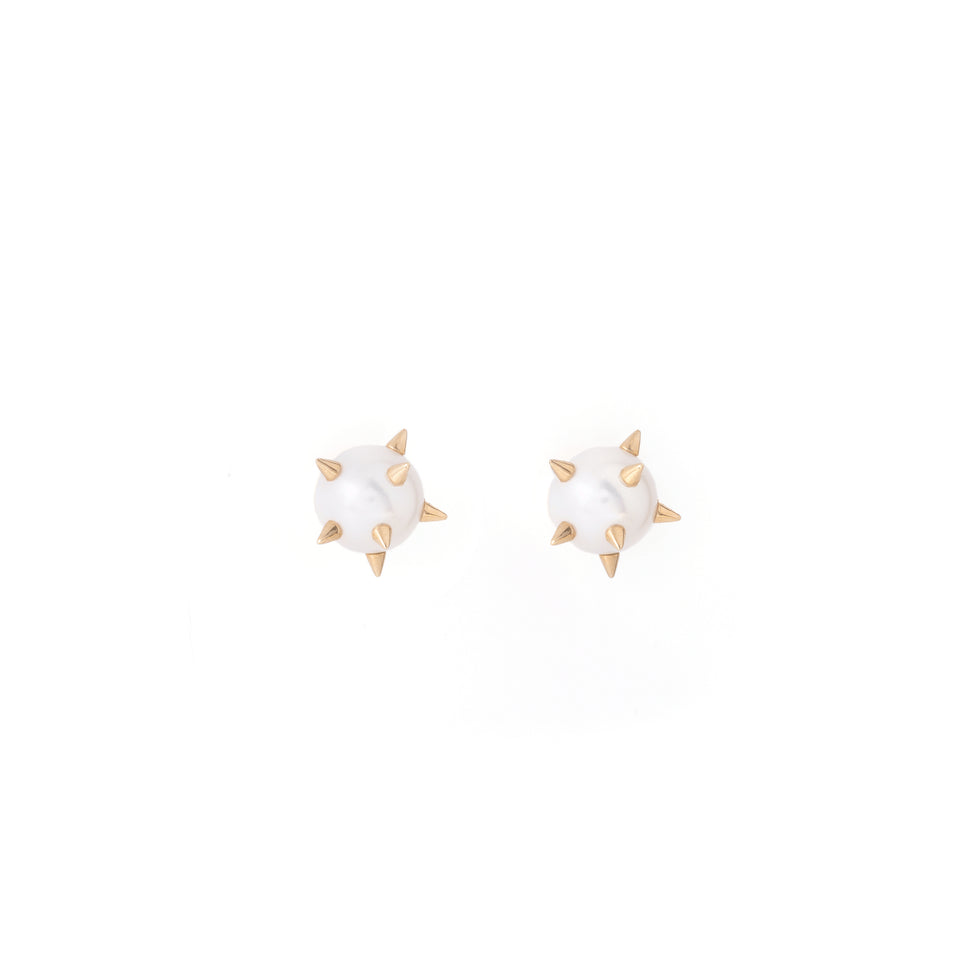 Large Spiked Pearl Studs