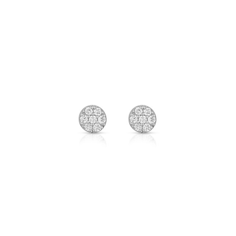 Mini Circle Diamond Studs