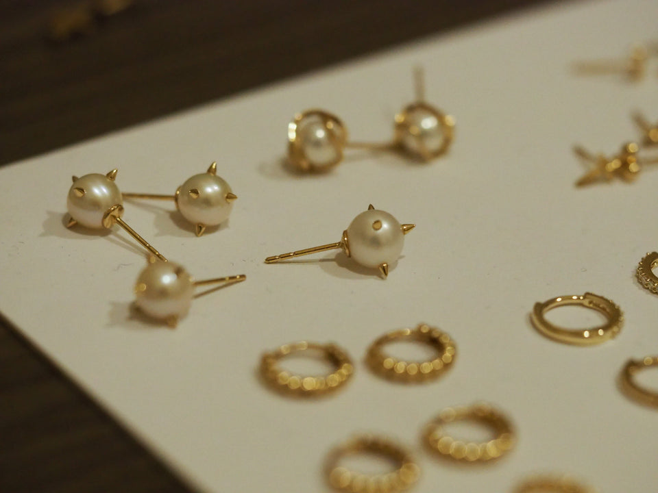 Spiked Pearl Studs