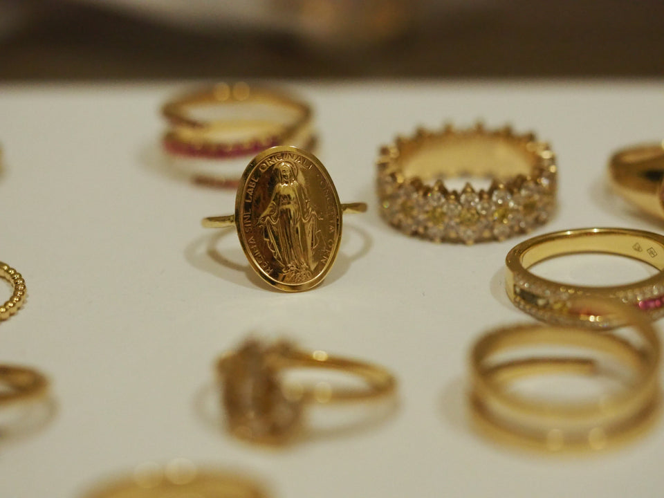 Mother Mary Charm Ring