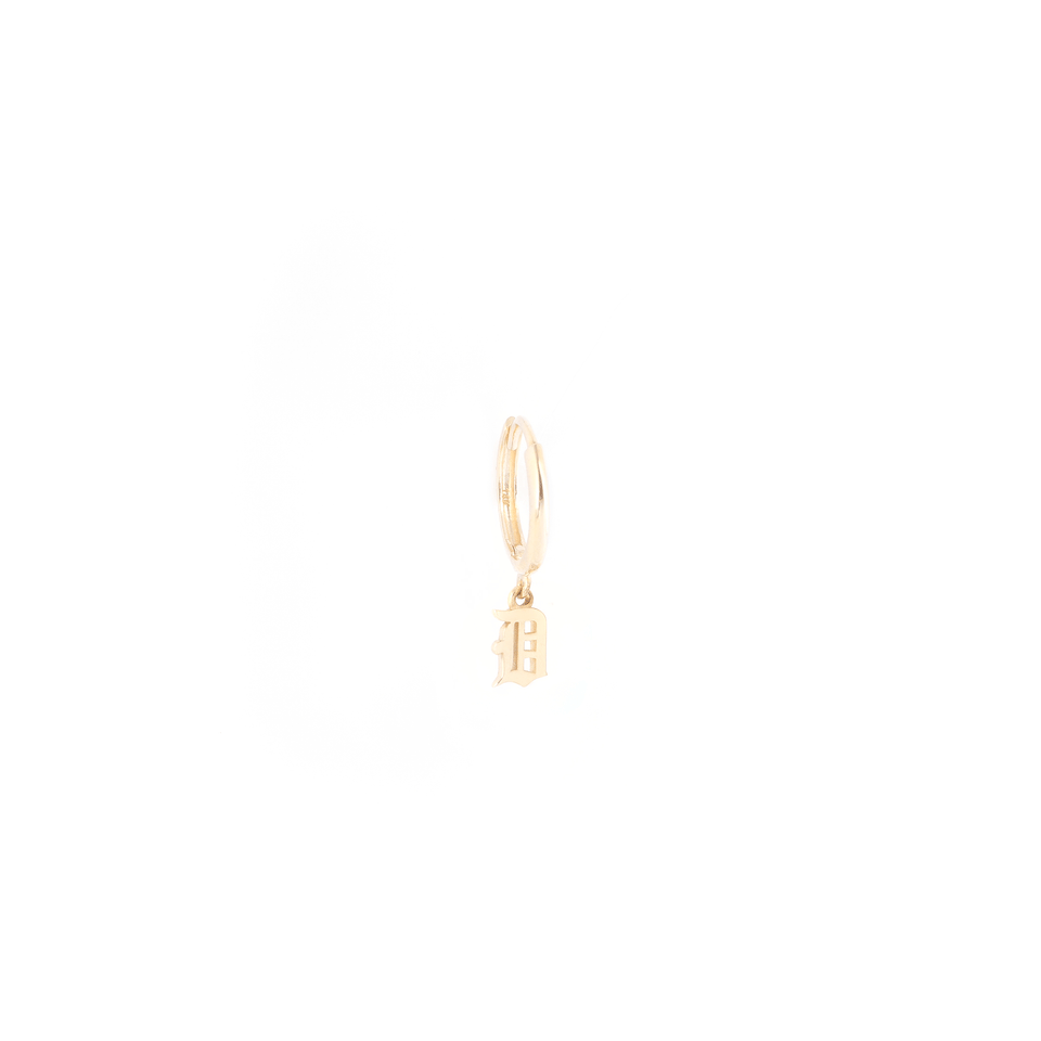Baby Initial Huggie Earring