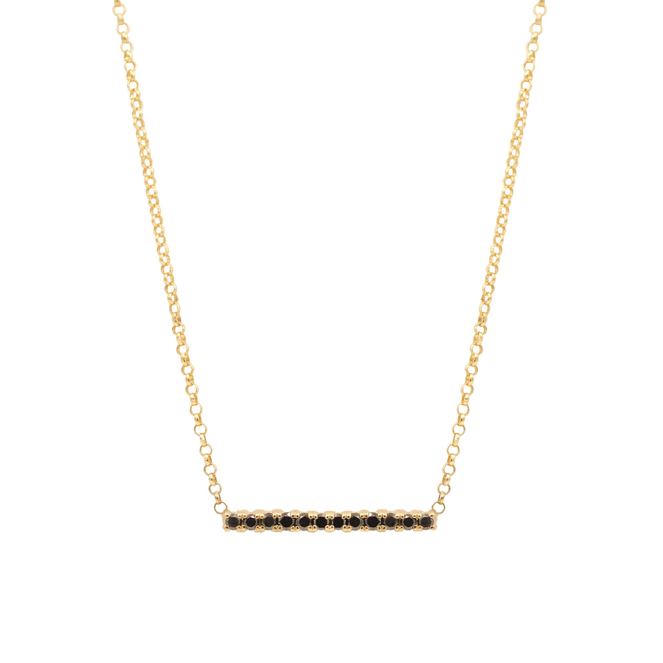 Black Diamond Bar Necklace