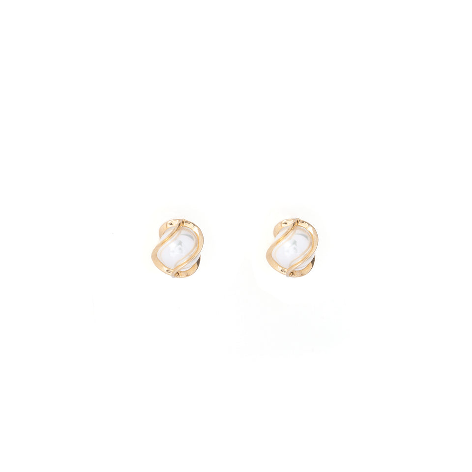 Twisted Pearl Studs