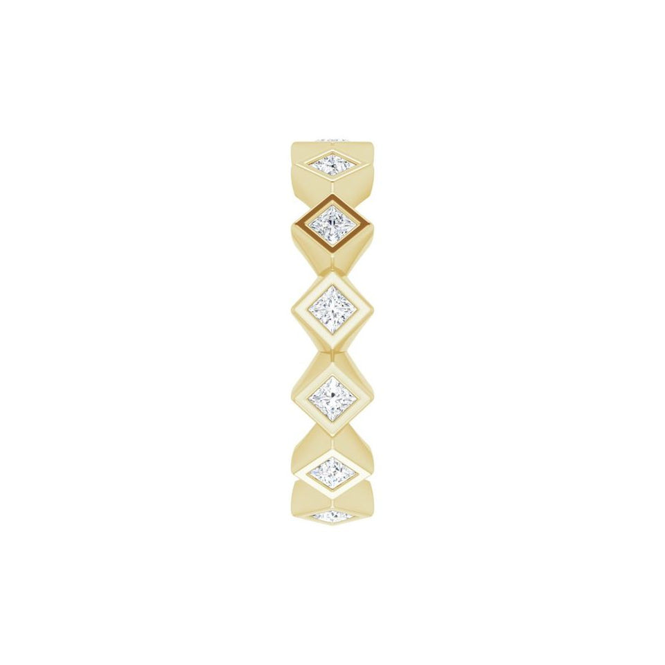 Zig-Zag Eternity Band Ring