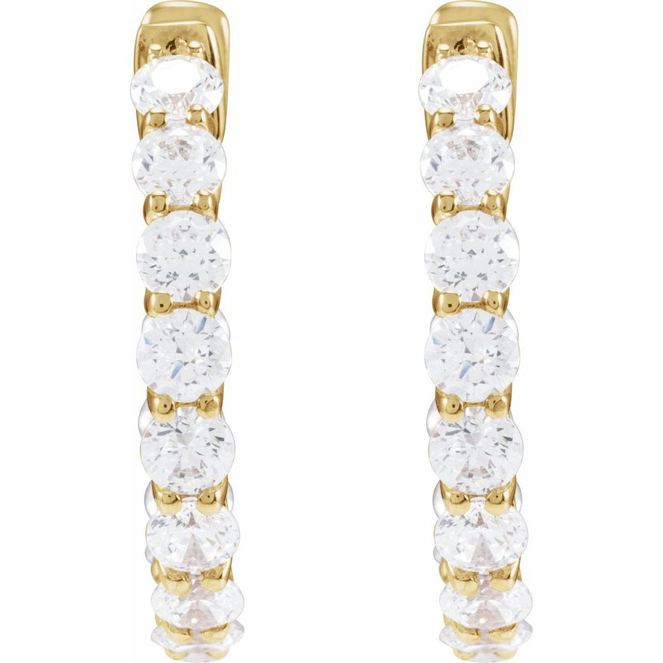 Eternity Diamond Hoop Huggies