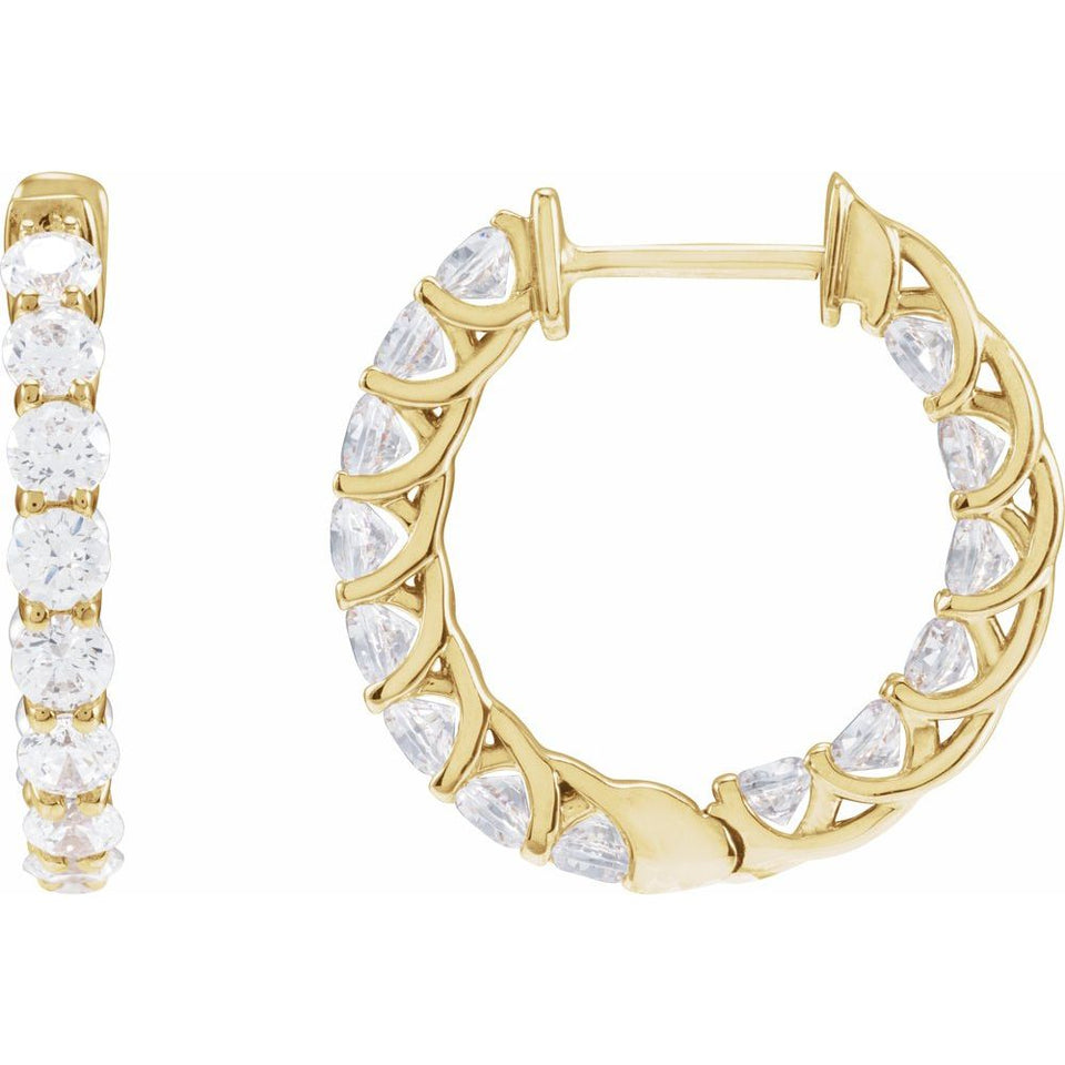 Eternity Diamond Hoop Huggies