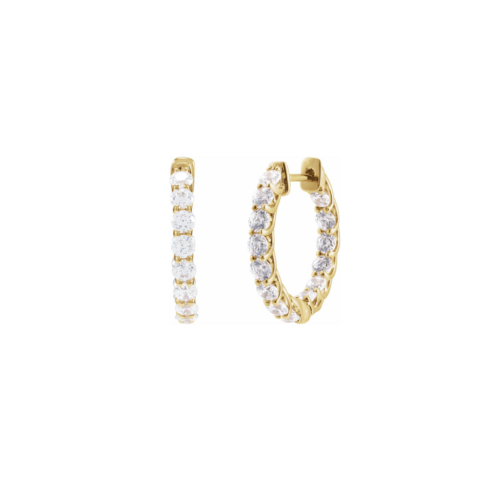 Eternity Diamond Hoop Huggies